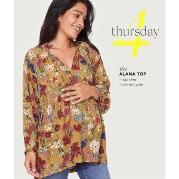 NWOT Hatch Alana maternity blouse, $148 F7 Small - Picture 1 of 8